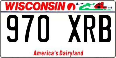 WI license plate 970XRB