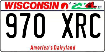 WI license plate 970XRC