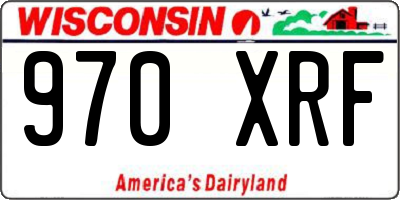 WI license plate 970XRF