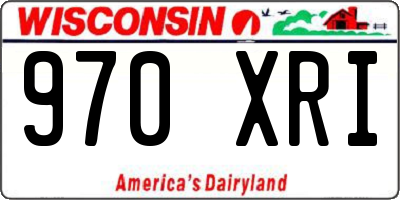 WI license plate 970XRI