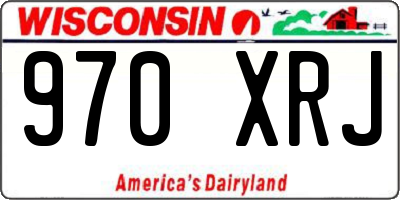 WI license plate 970XRJ