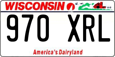 WI license plate 970XRL