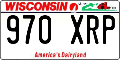WI license plate 970XRP