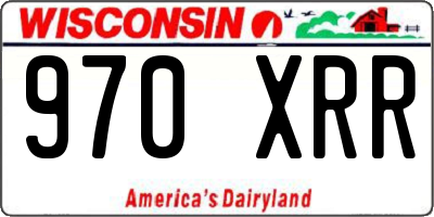WI license plate 970XRR
