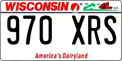 WI license plate 970XRS