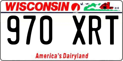 WI license plate 970XRT