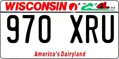 WI license plate 970XRU