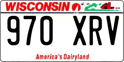 WI license plate 970XRV