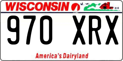 WI license plate 970XRX