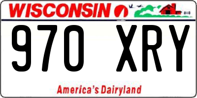 WI license plate 970XRY