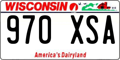 WI license plate 970XSA