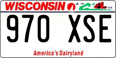 WI license plate 970XSE