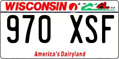 WI license plate 970XSF