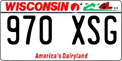 WI license plate 970XSG