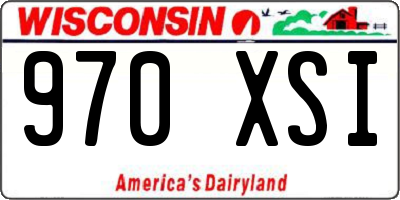 WI license plate 970XSI