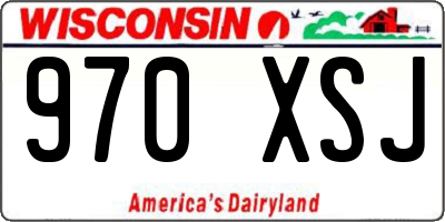 WI license plate 970XSJ