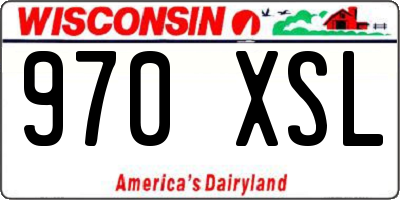 WI license plate 970XSL
