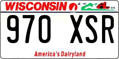 WI license plate 970XSR