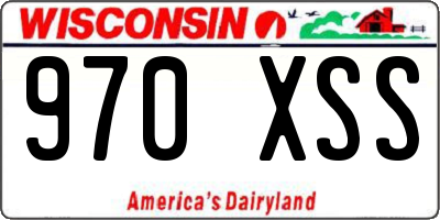WI license plate 970XSS