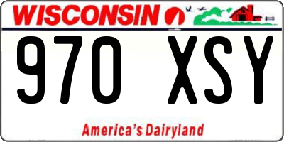 WI license plate 970XSY