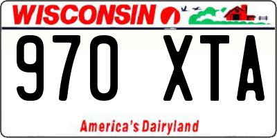WI license plate 970XTA