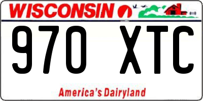 WI license plate 970XTC