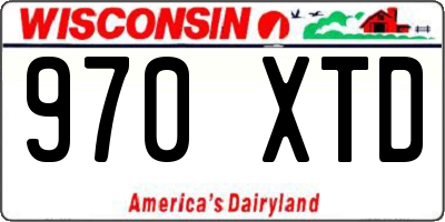 WI license plate 970XTD