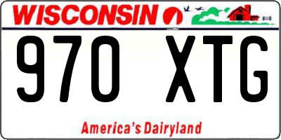 WI license plate 970XTG