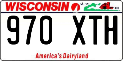 WI license plate 970XTH