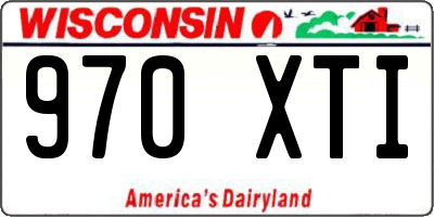 WI license plate 970XTI