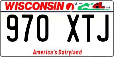WI license plate 970XTJ