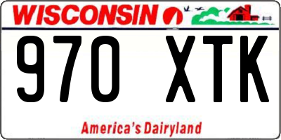 WI license plate 970XTK