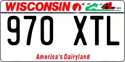WI license plate 970XTL