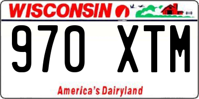 WI license plate 970XTM