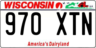 WI license plate 970XTN