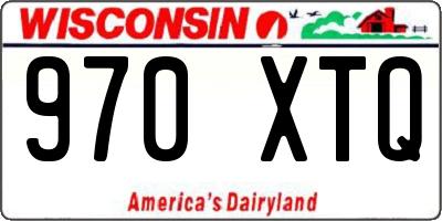 WI license plate 970XTQ