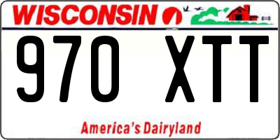 WI license plate 970XTT