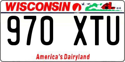 WI license plate 970XTU