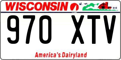 WI license plate 970XTV