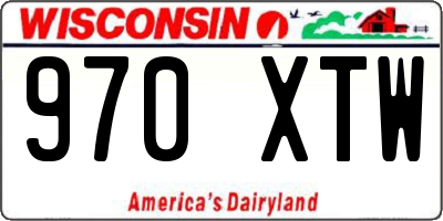 WI license plate 970XTW