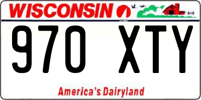 WI license plate 970XTY