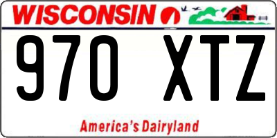 WI license plate 970XTZ