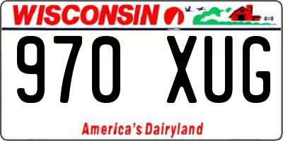 WI license plate 970XUG