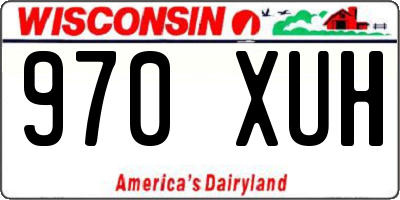 WI license plate 970XUH