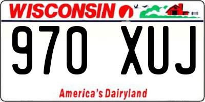 WI license plate 970XUJ