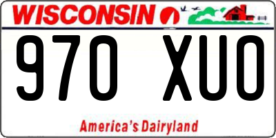 WI license plate 970XUO