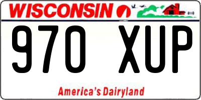 WI license plate 970XUP