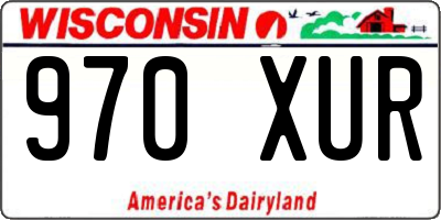 WI license plate 970XUR