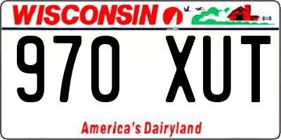 WI license plate 970XUT