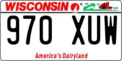 WI license plate 970XUW